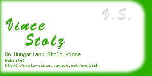 vince stolz business card